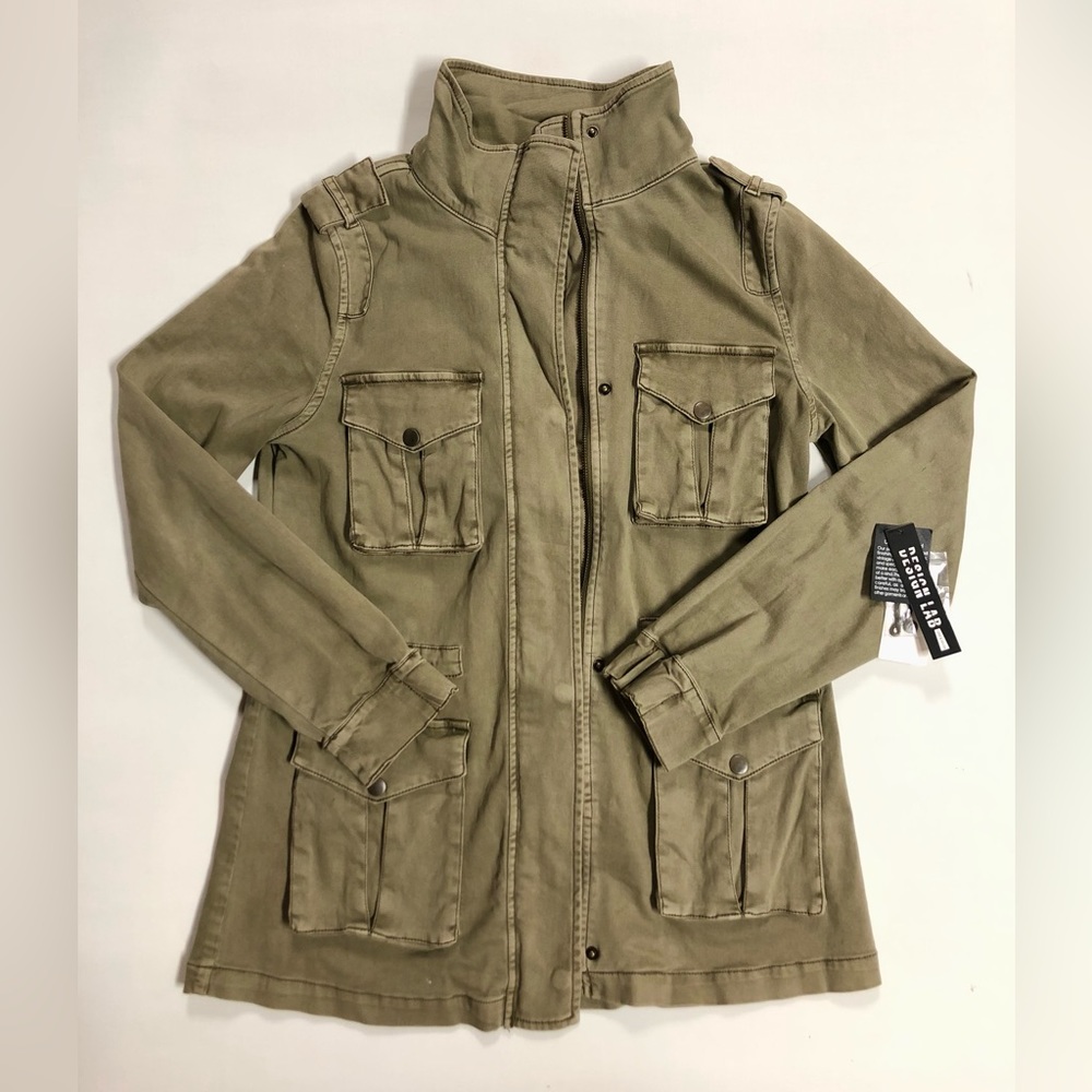 Design Lab Olive Green Utility Jacket